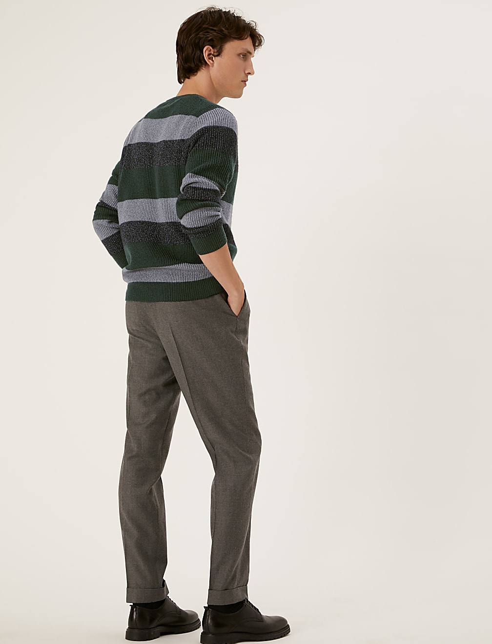 Supersoft Striped Crew Neck Jumper