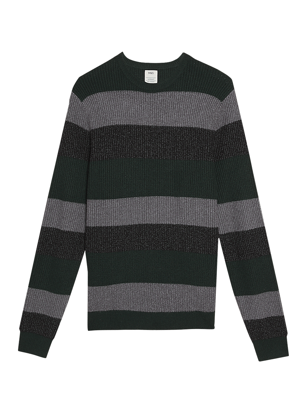 Supersoft Striped Crew Neck Jumper
