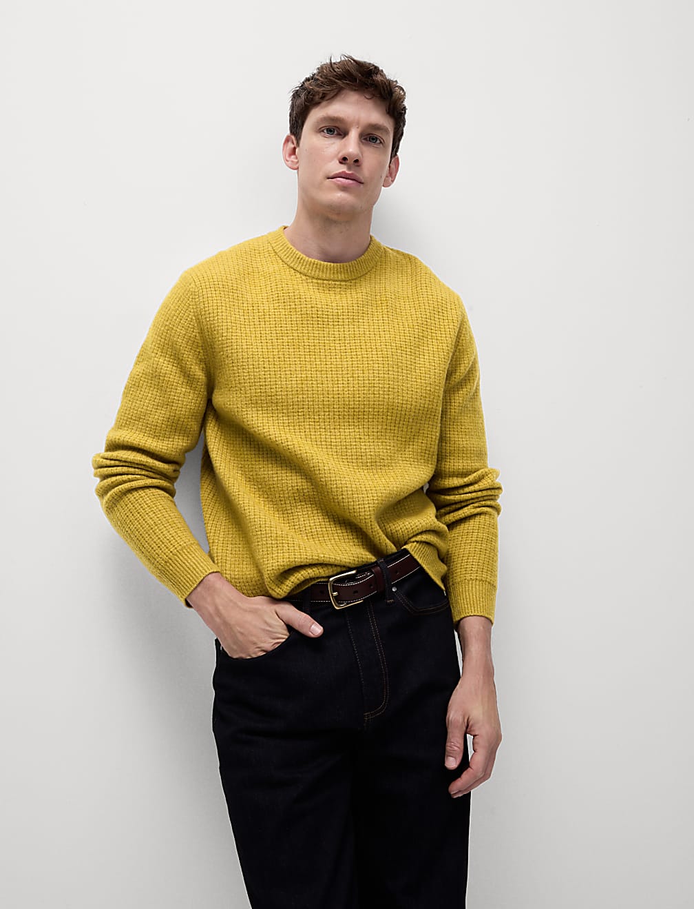 Buy Supersoft Crew Neck Jumper with Wool at Marks & Spencer