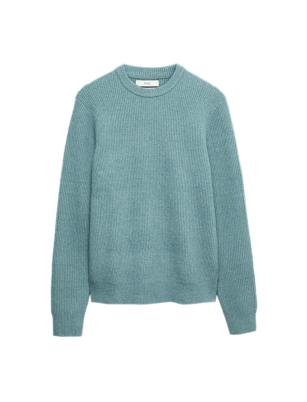 Supersoft Ribbed Crew Neck Jumper with Wool