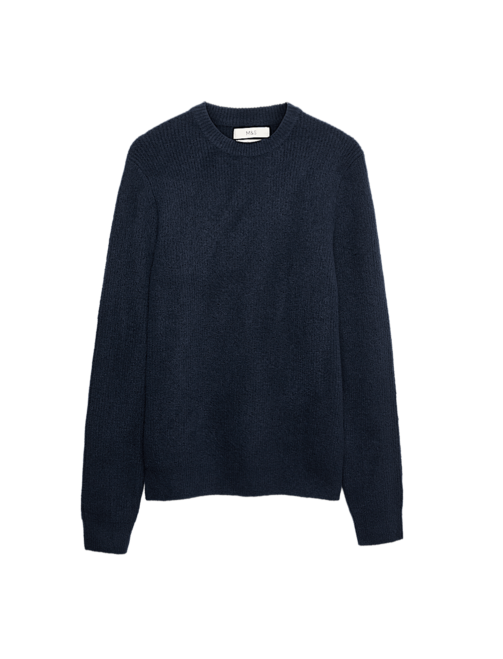 Supersoft Ribbed Crew Neck Jumper with Wool