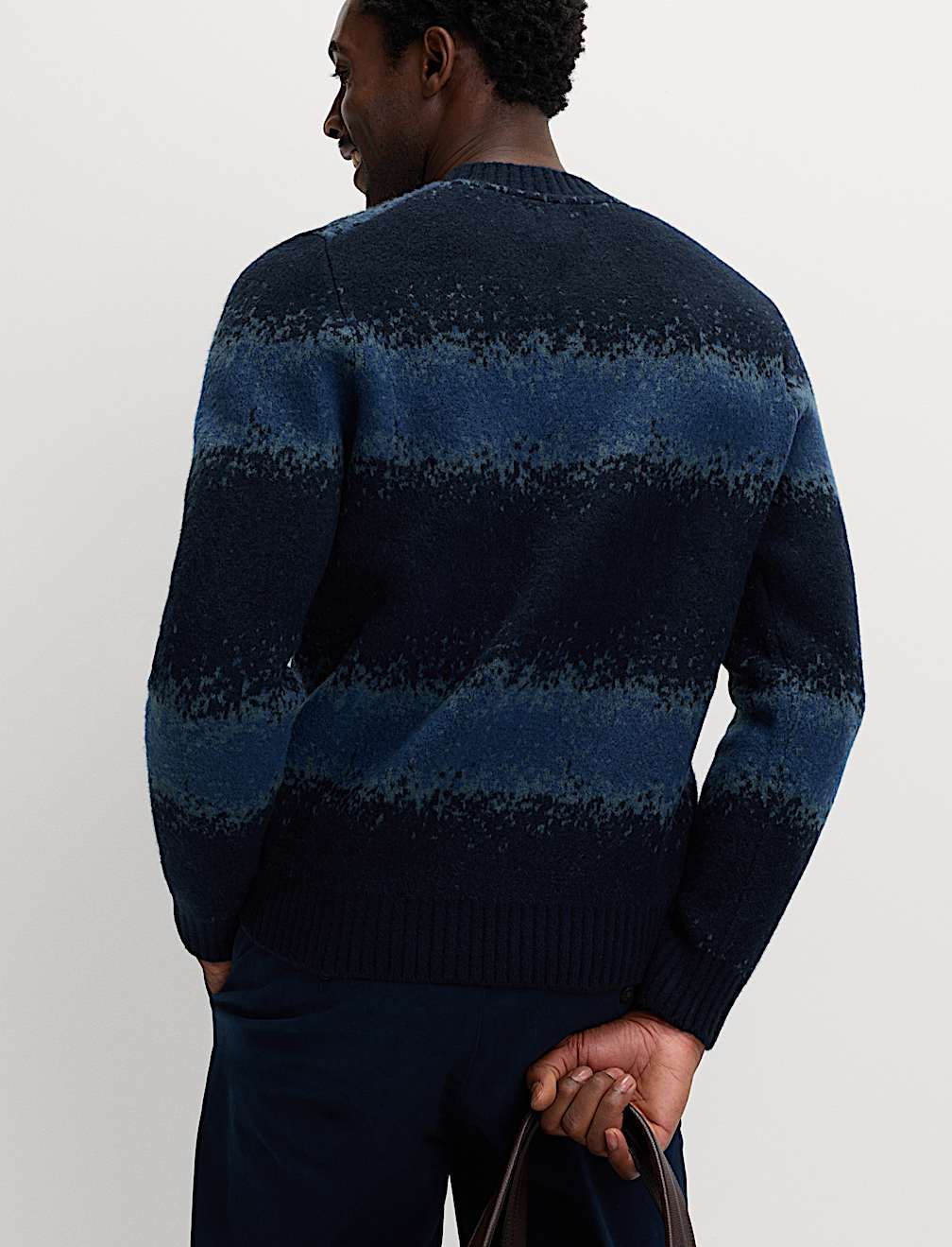 Supersoft Ombre Crew Neck Jumper with Wool