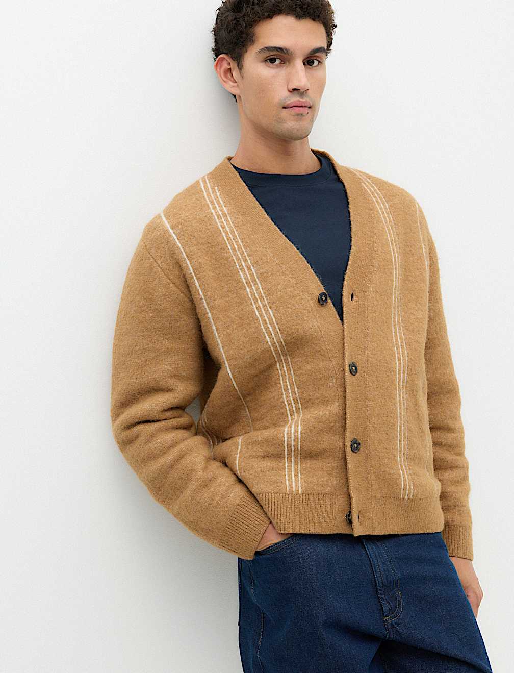 Lofty Relaxed Fit Striped Cardigan