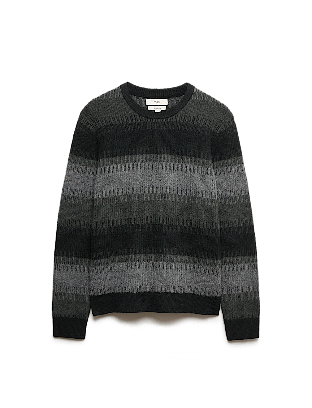 Supersoft Stripe Crew Neck Jumper with Wool