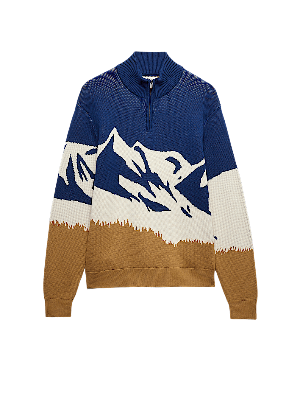 Cotton Rich Mountain Half Zip Jumper
