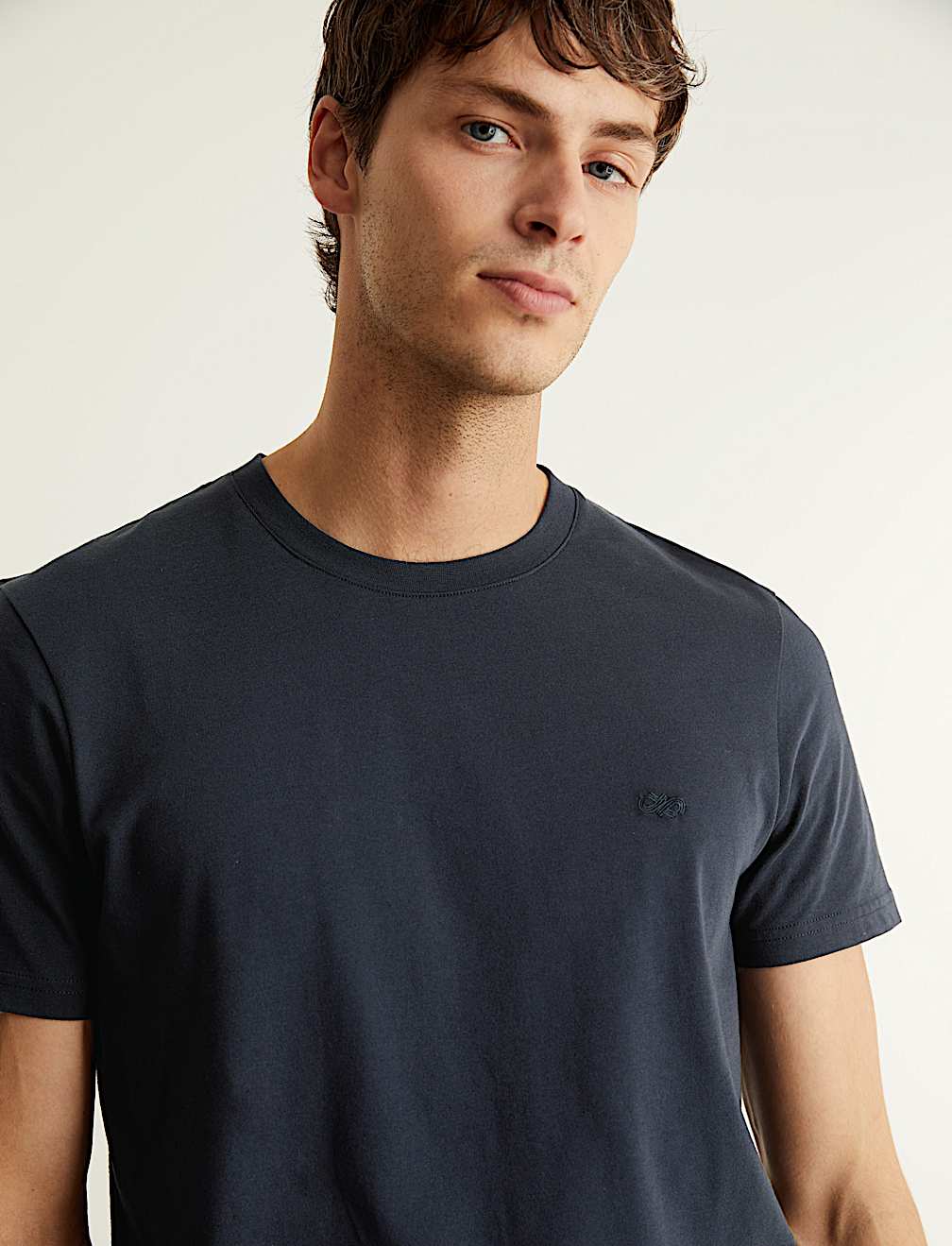 Pure Cotton Crew Neck T-Shirt