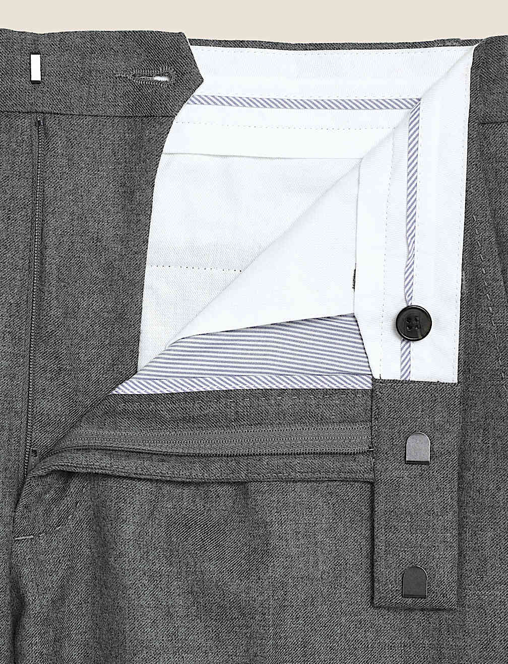 Tailored Fit Pure Wool Flannel Trousers