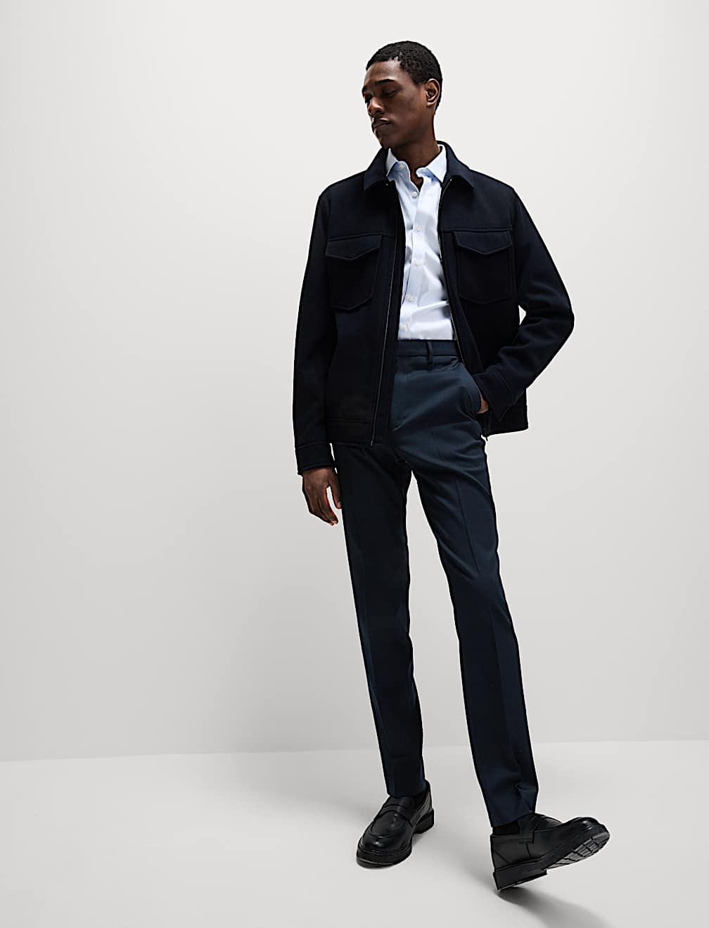 Slim Fit Smart Stretch Trousers