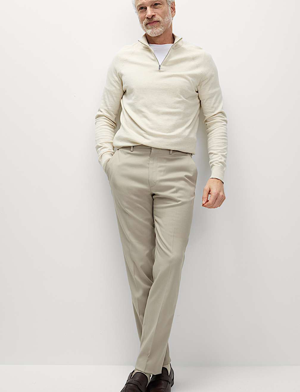 Slim Fit Stretch Smart Trousers