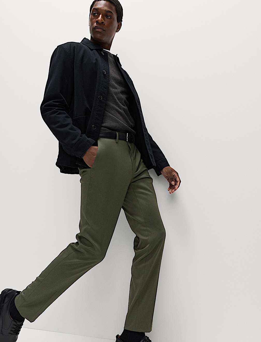 Slim Fit Smart Stretch Trousers