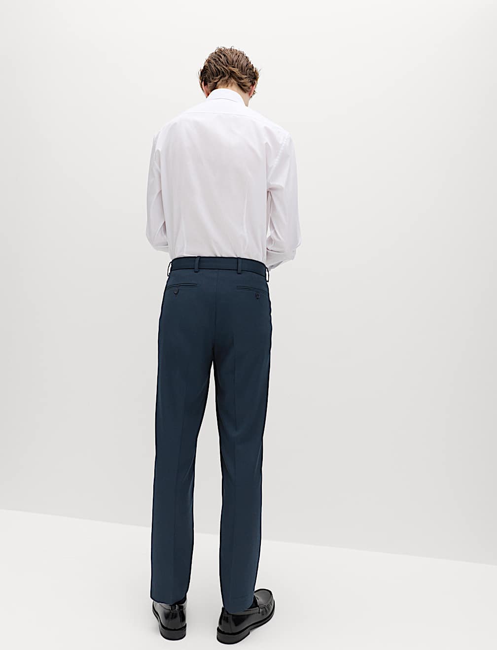 Tapered Fit Self Belt Twill Trousers