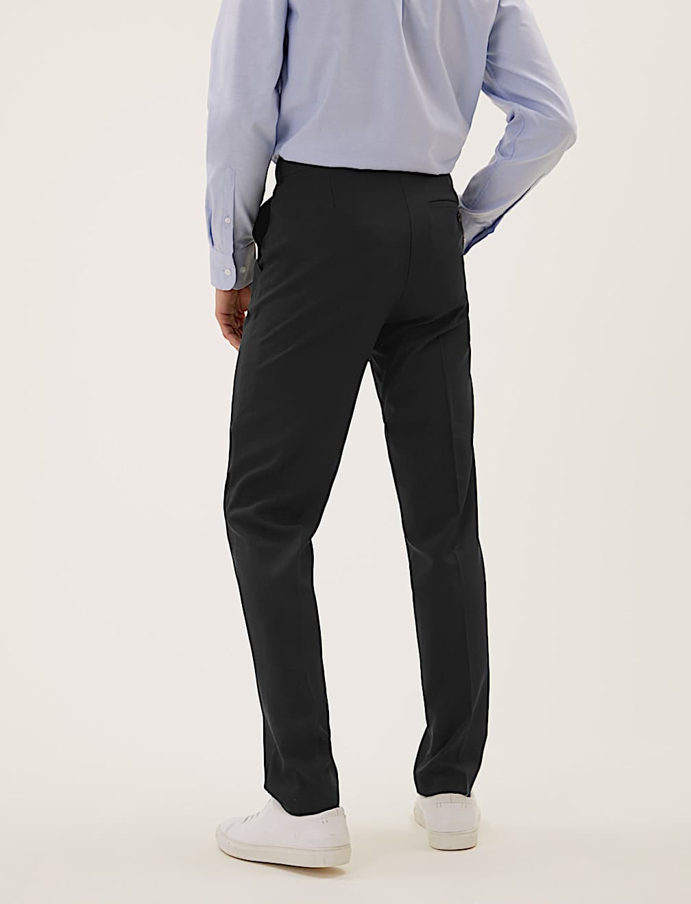 Slim Fit Flat Front Trousers