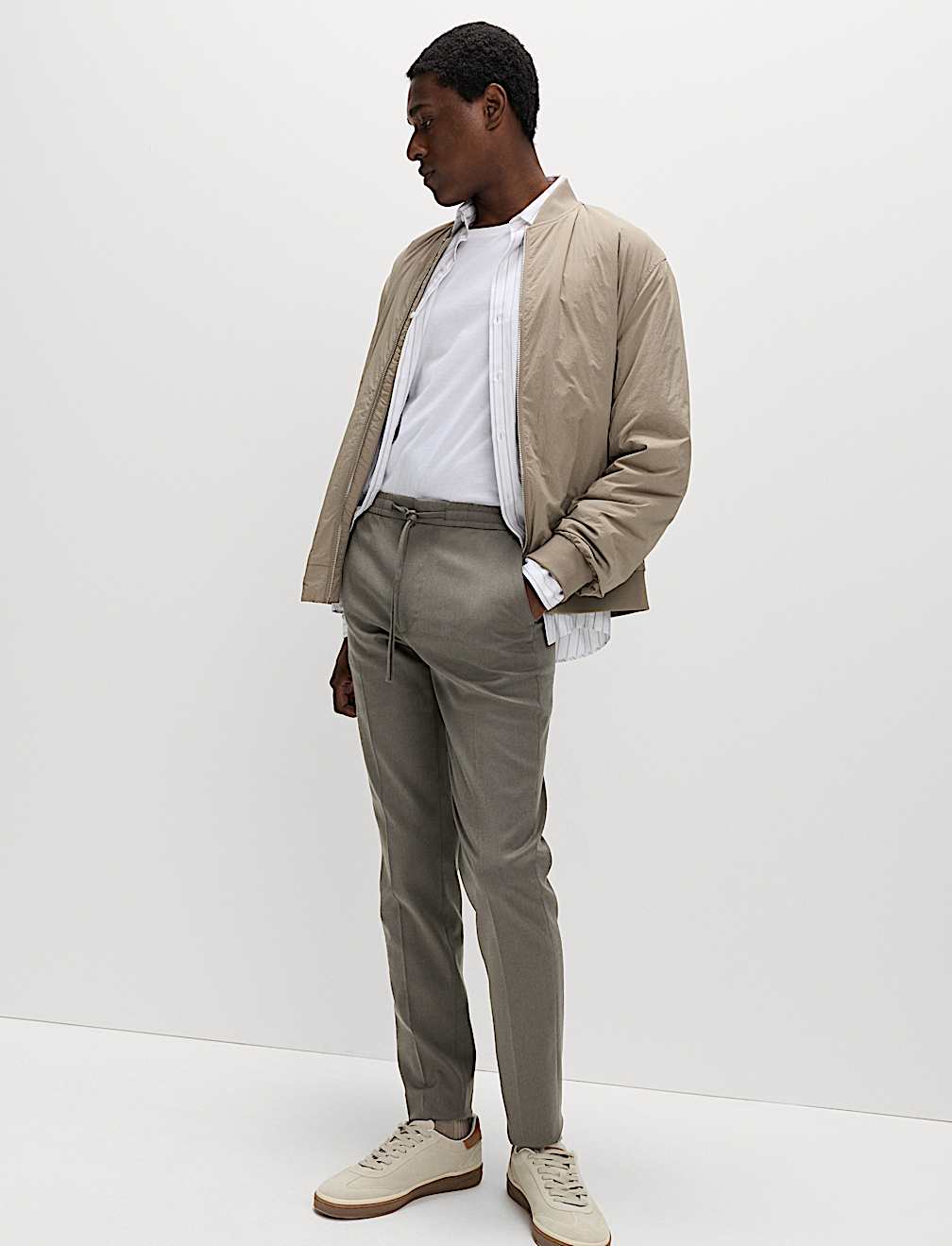 Tapered Fit Elasticated Trousers