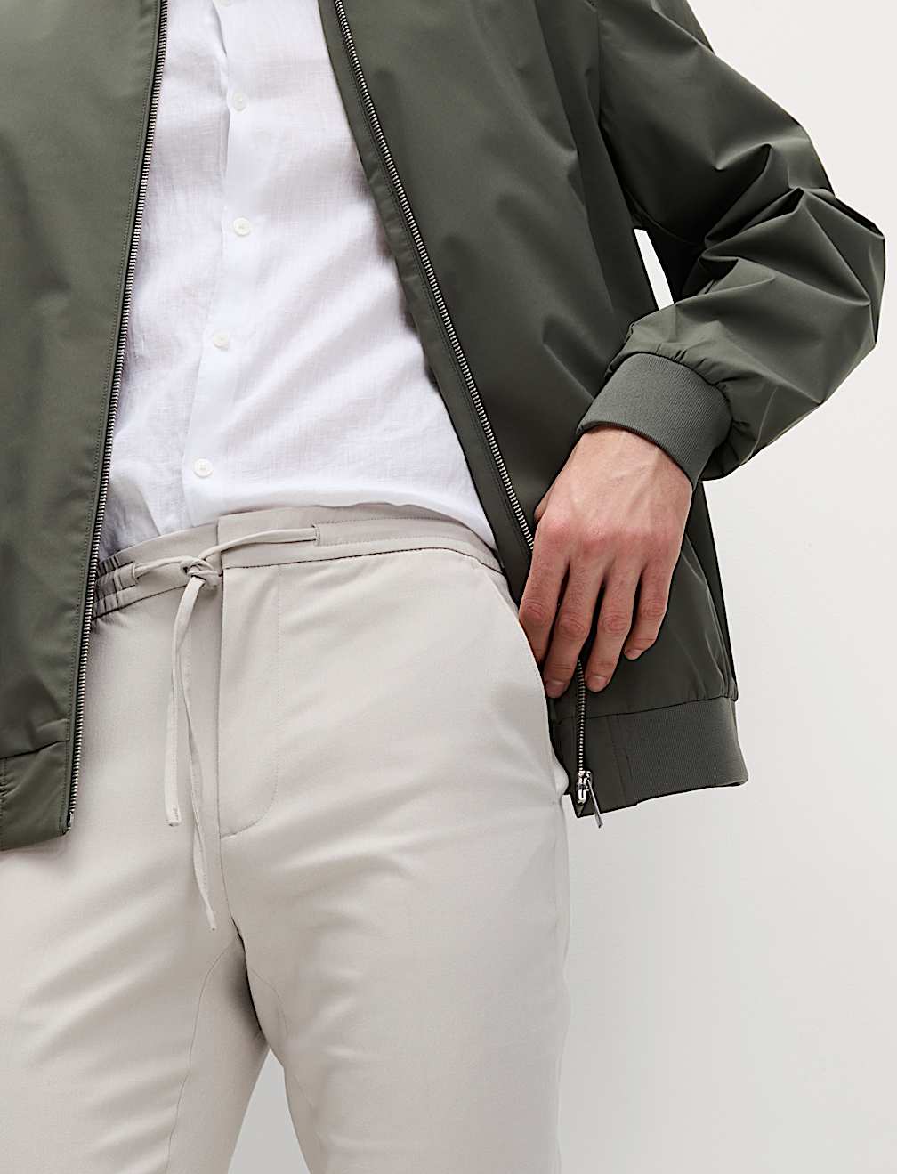 Tapered Fit Elasticated Trousers