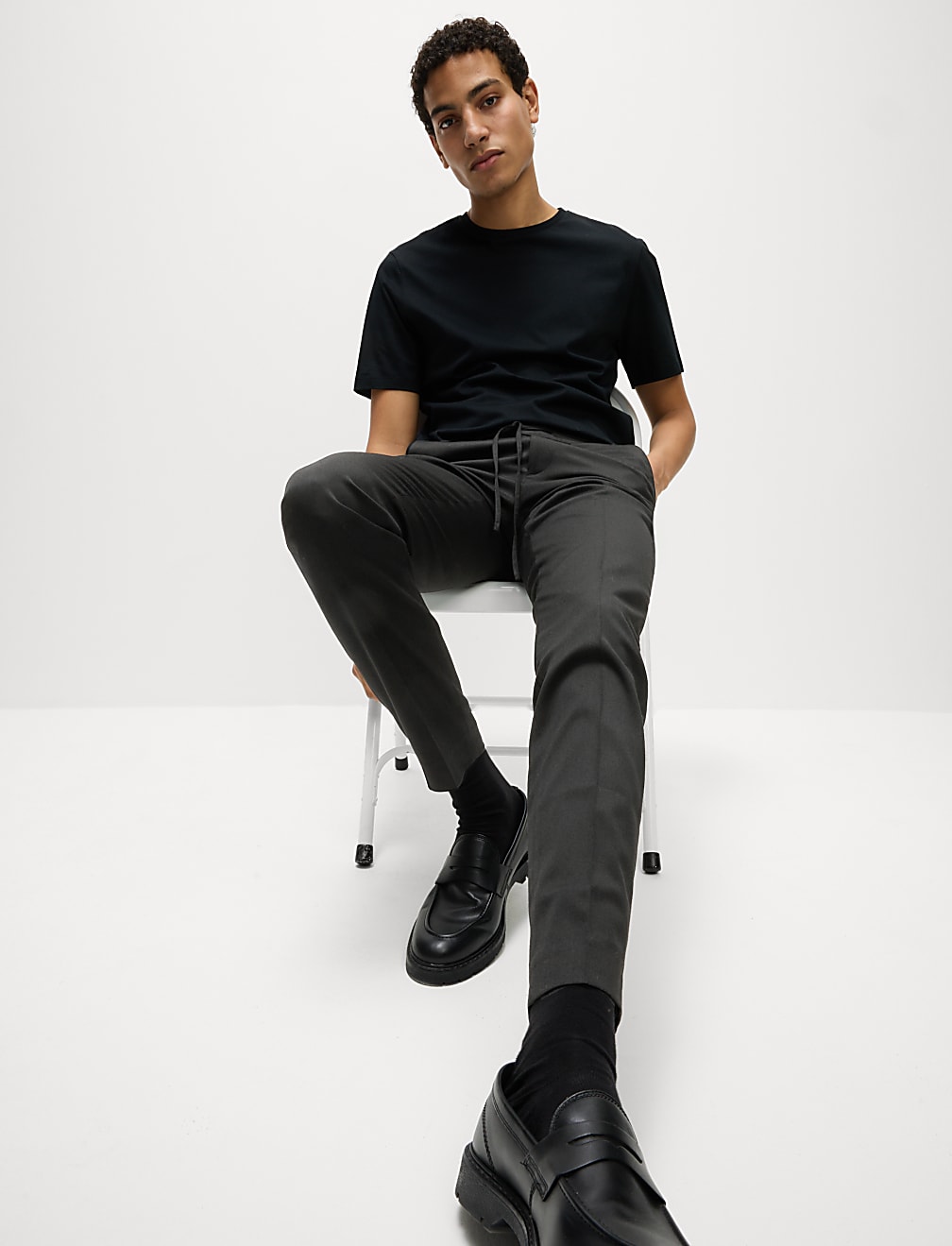 Tapered Fit Elasticated Trousers