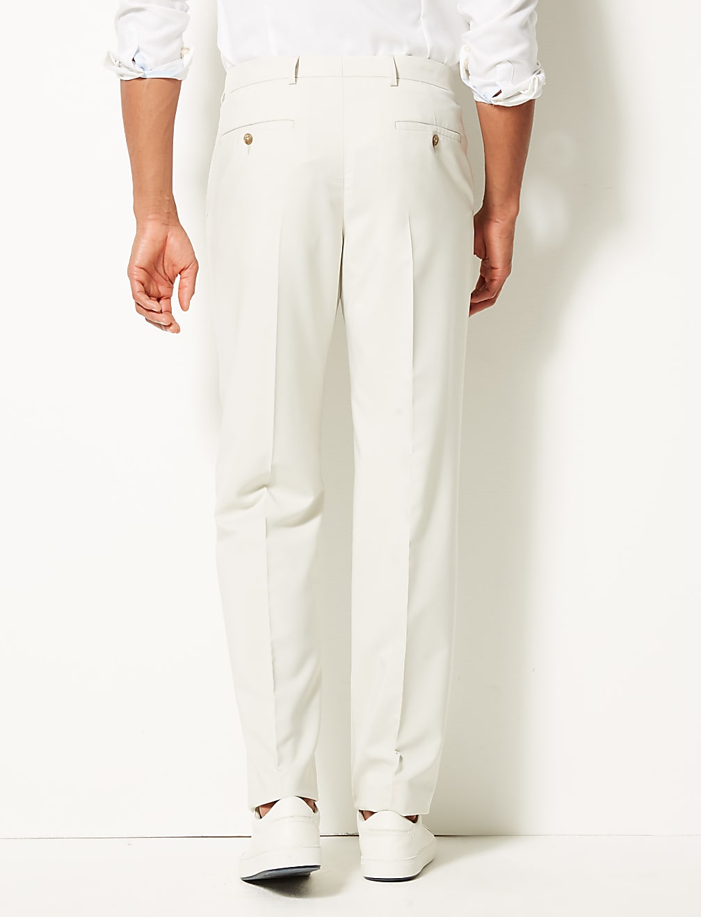 Regular Fit Flat Front Trousers