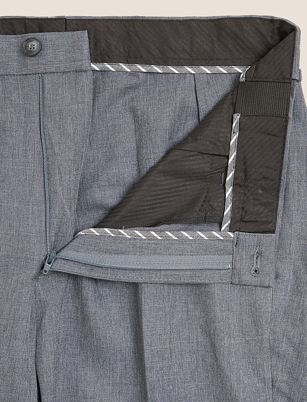 Regular Fit Flat Front Trousers