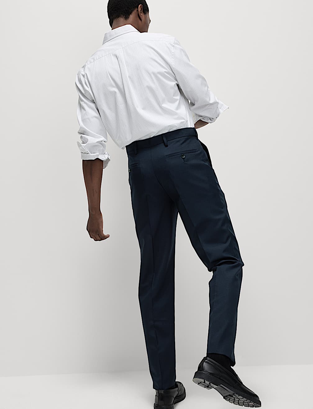 Crease Resistant Slim Fit Flexi Waist Trouser