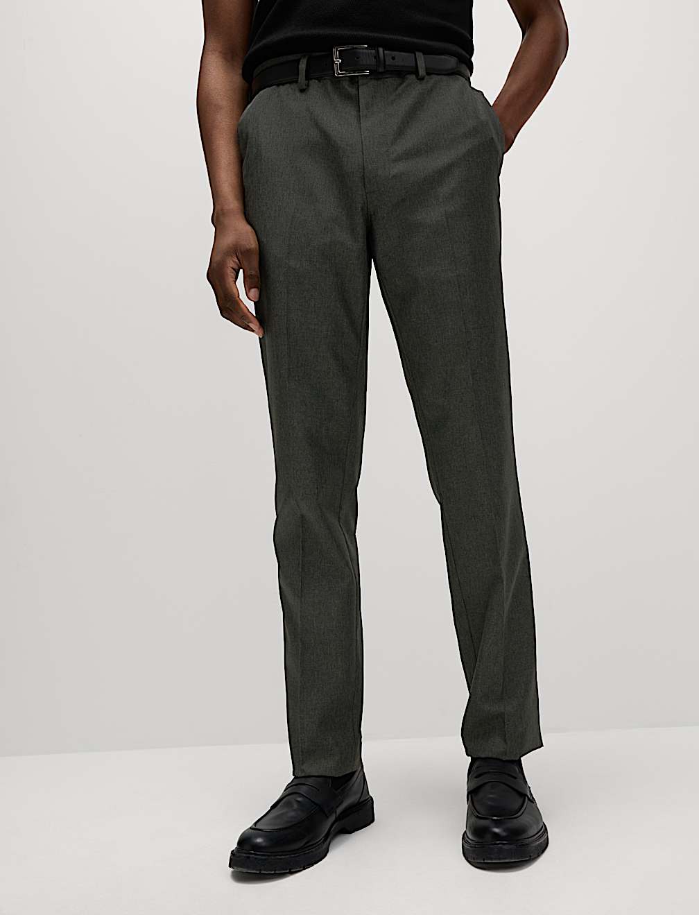 Crease Resistant Slim Fit Flexi Waist Trouser