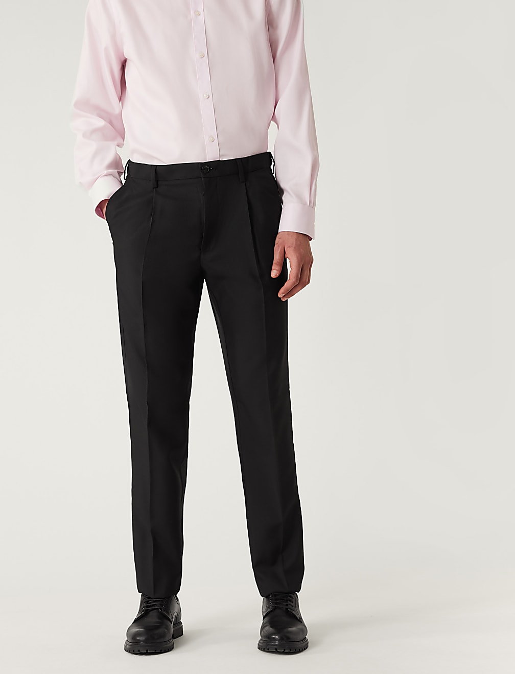 Crease Resistant Flexi Waist Trousers