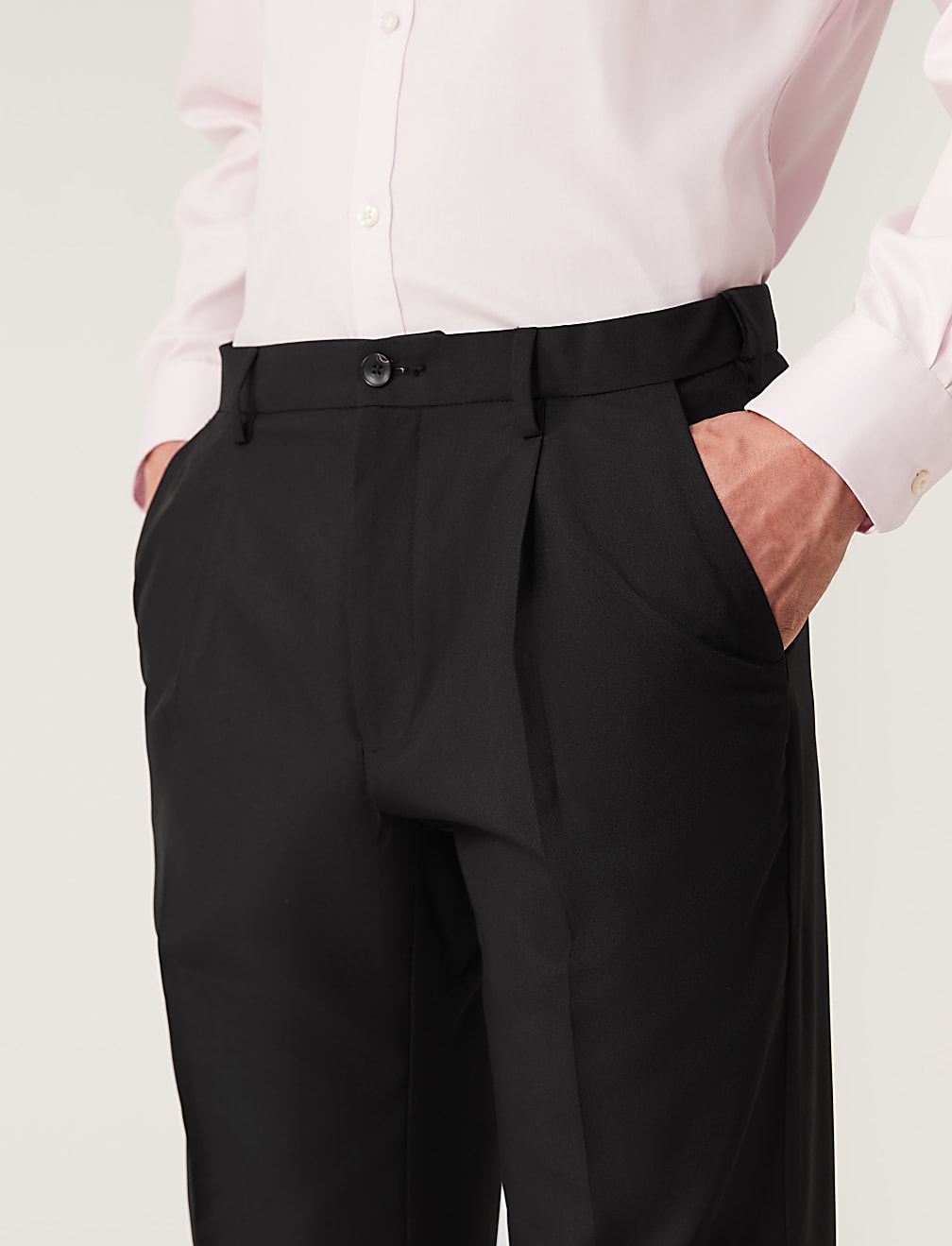 Crease Resistant Flexi Waist Trousers