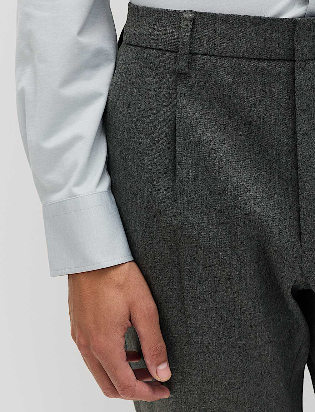 Tailored Fit Stretch Smart Trousers