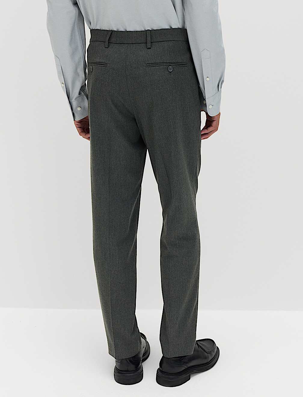 Tailored Fit Stretch Smart Trousers