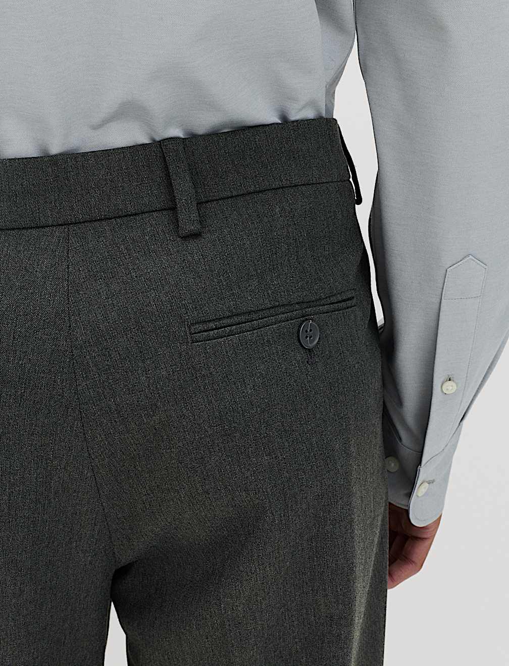 Tailored Fit Stretch Smart Trousers