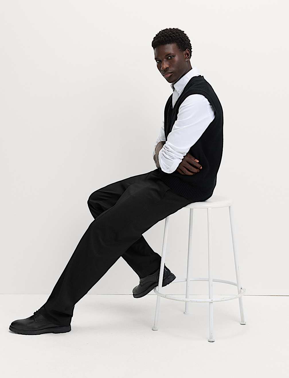 Relaxed Fit Smart Stretch Trousers