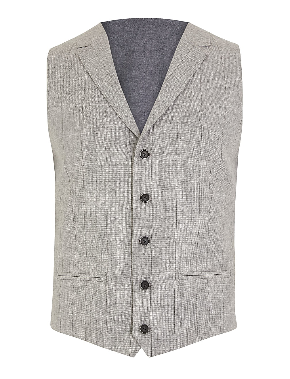 Slim Fit Checked Waistcoat