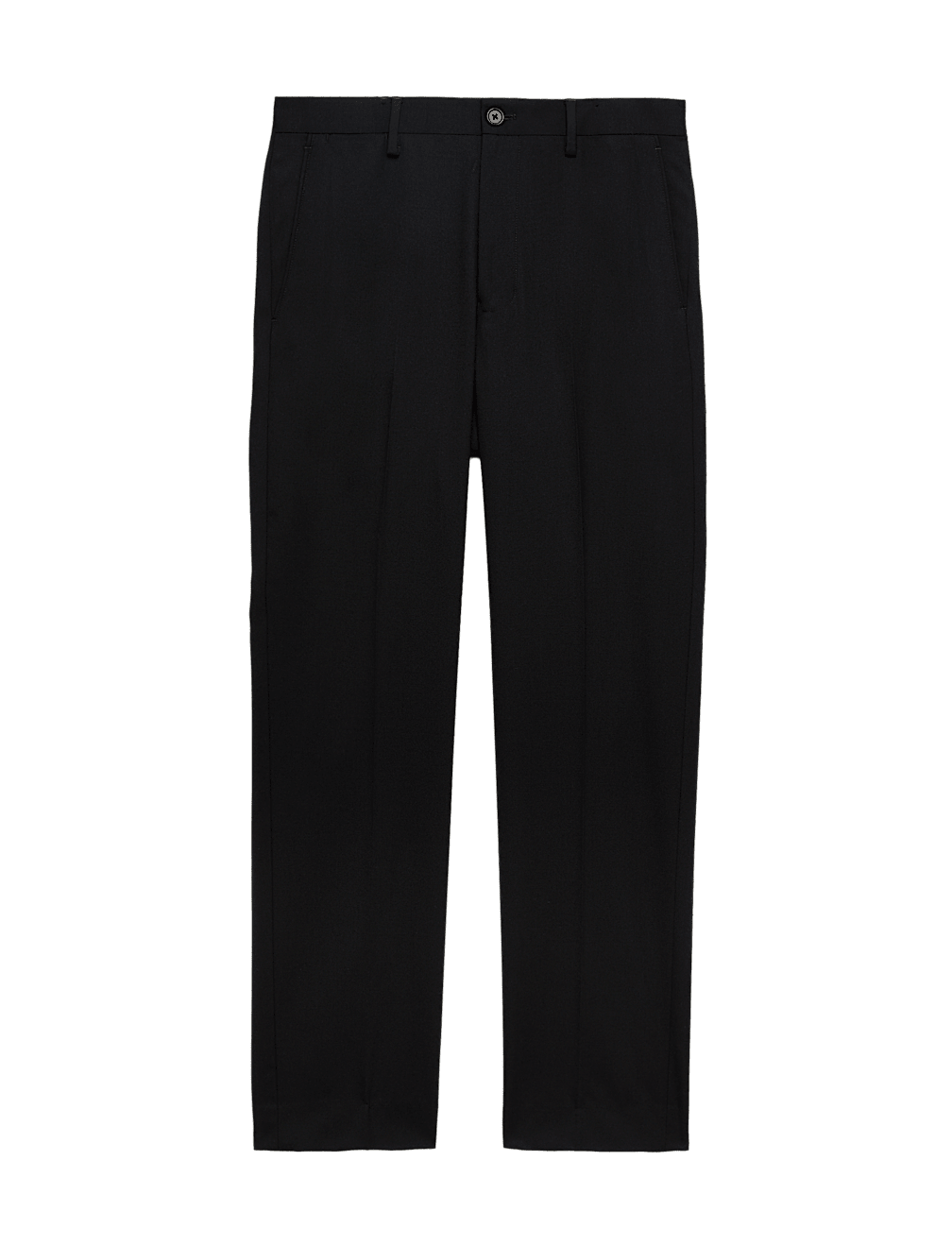 Regular Fit Wool Blend Trousers