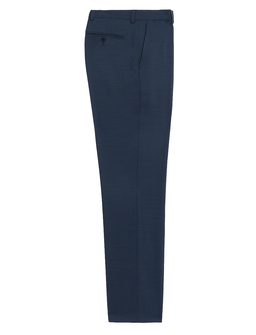 Regular Fit Wool Blend Flat Front Trousers