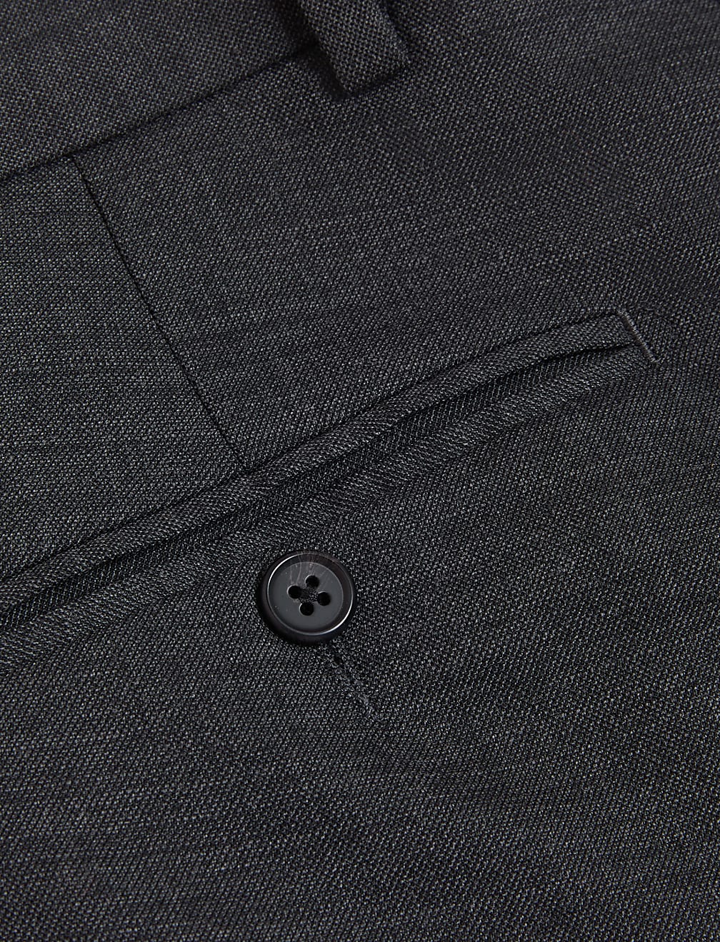 Regular Fit Wool Blend Flat Front Trousers
