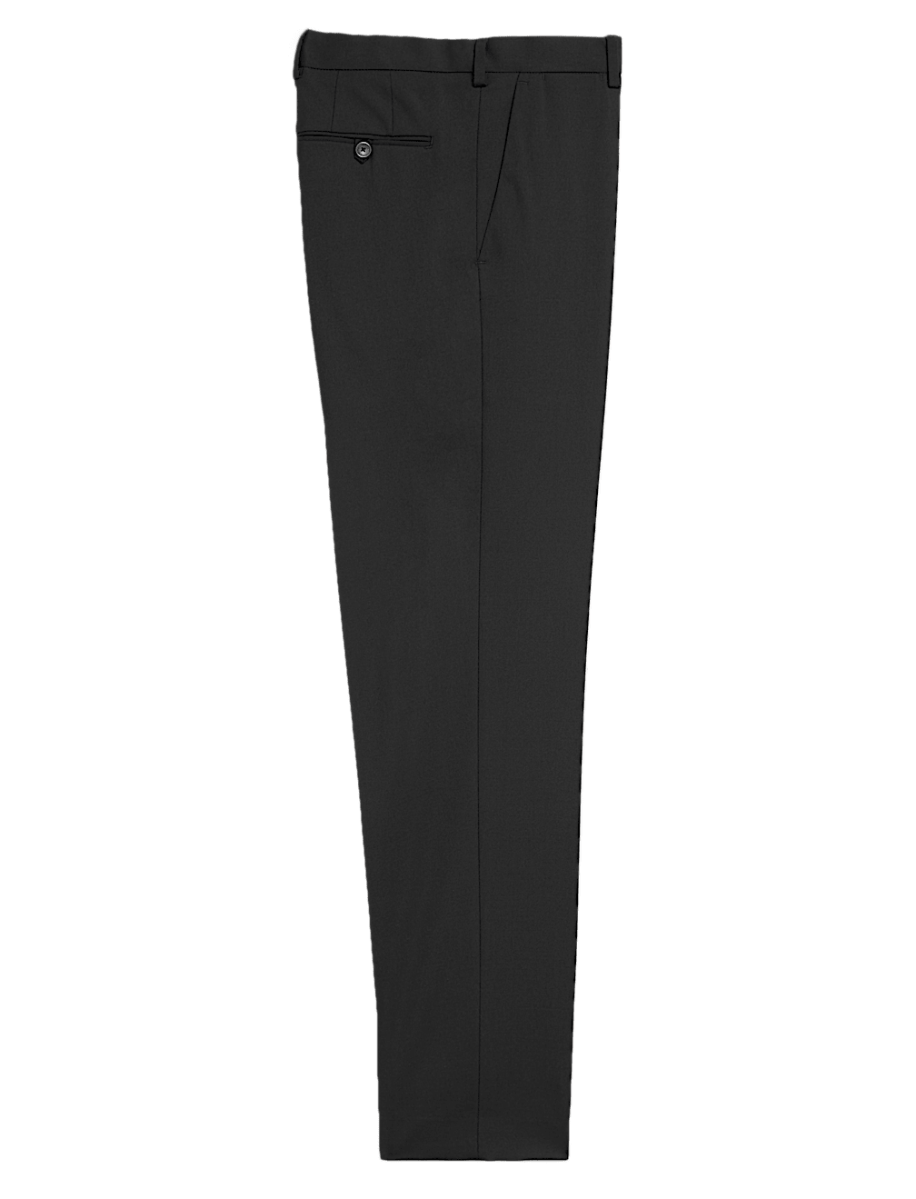 Regular Fit Wool Blend Flat Front Trousers