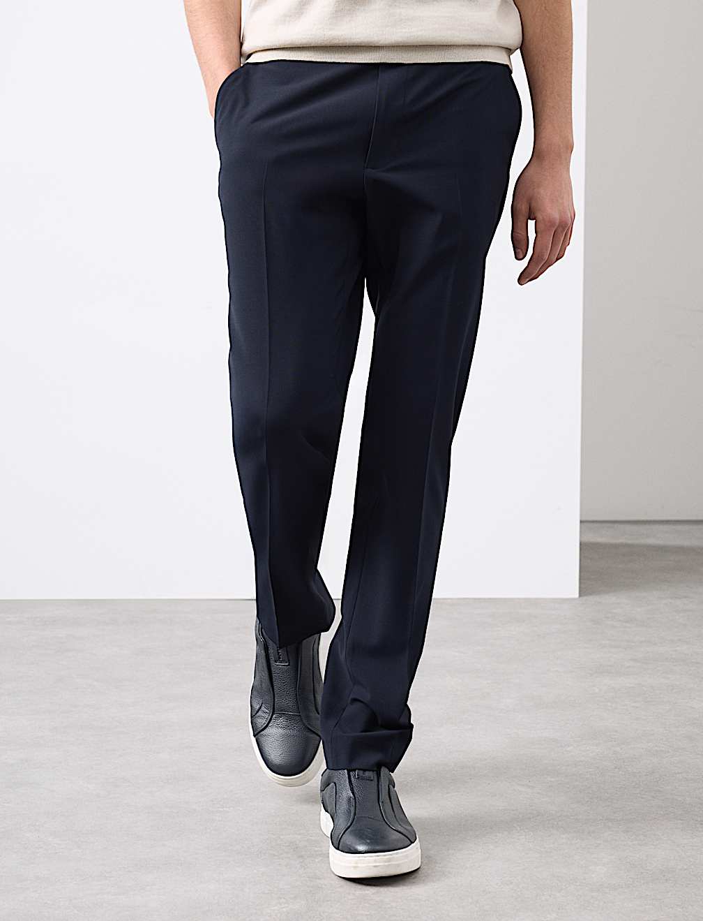 Slim Fit Wool Blend Performance Trousers