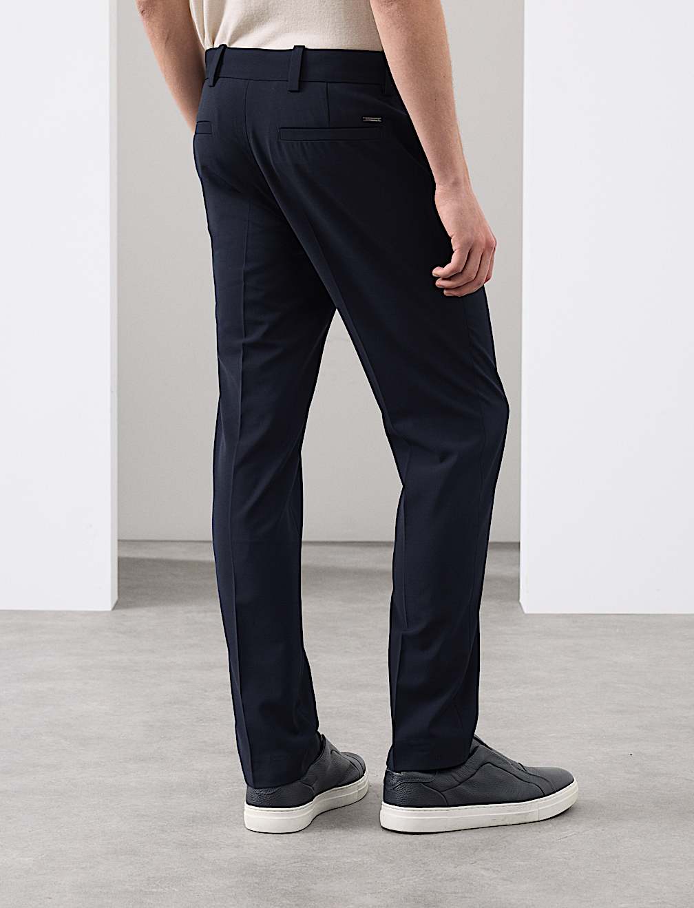 Slim Fit Wool Blend Performance Trousers