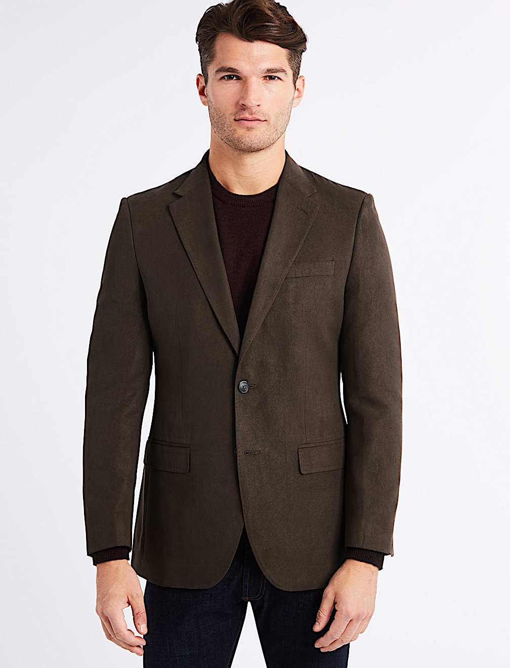 Regular Fit Textured Jacket