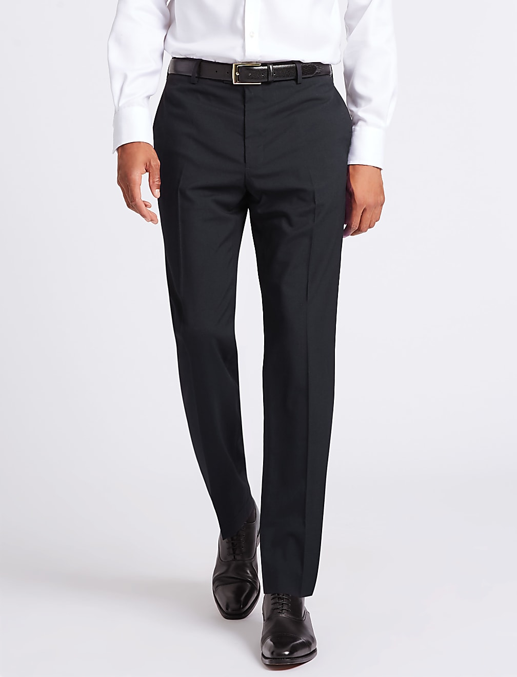 Tailored Fit Flat Front Trousers