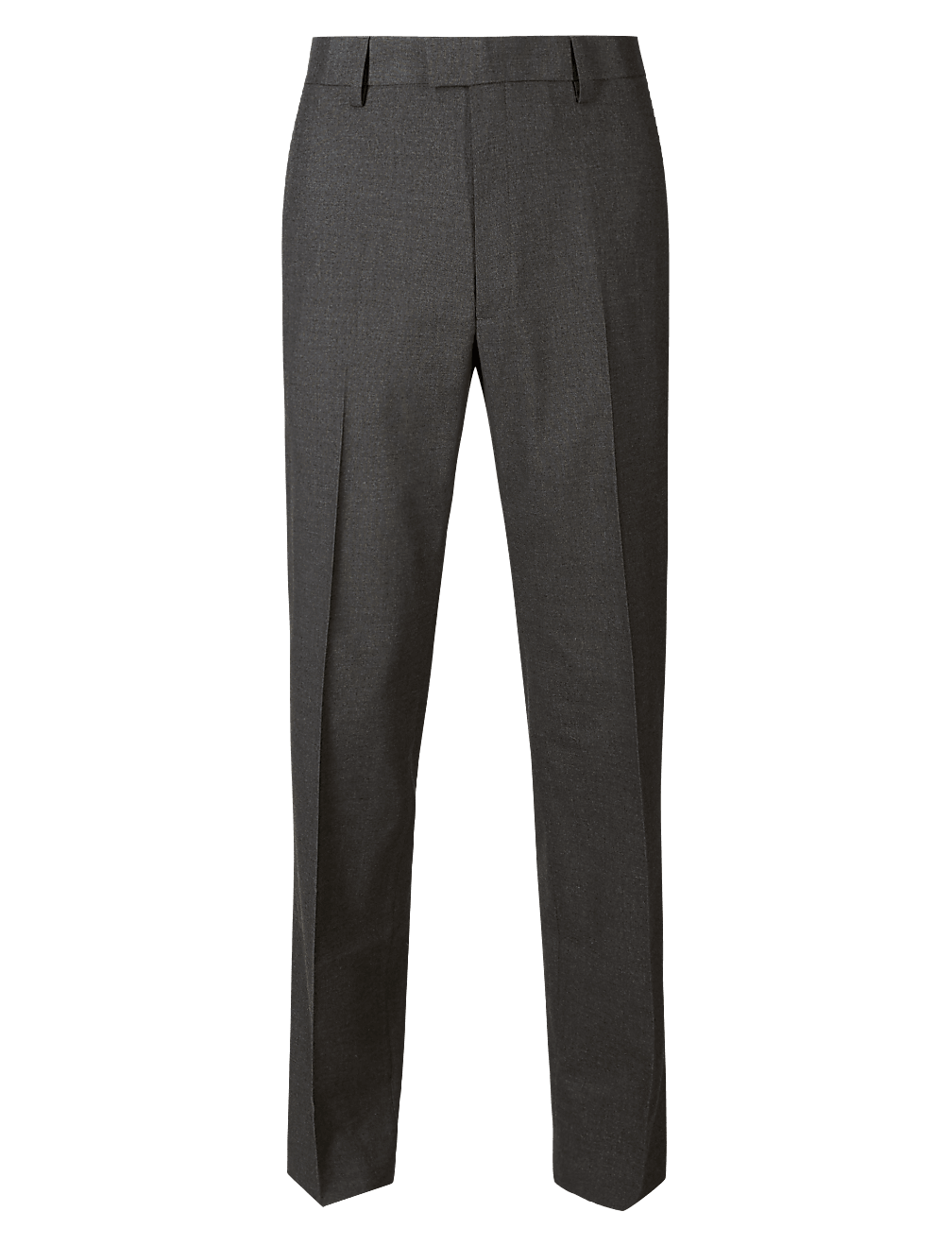 Tailored Fit Textured Flat Front Trousers