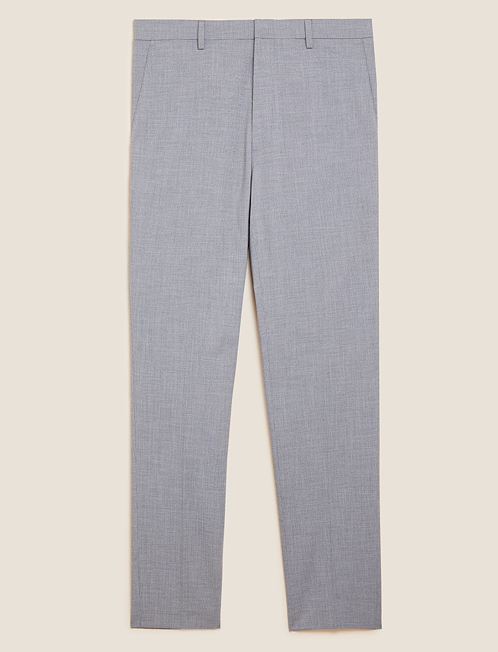 Slim Fit Flat Front Stretch Trousers