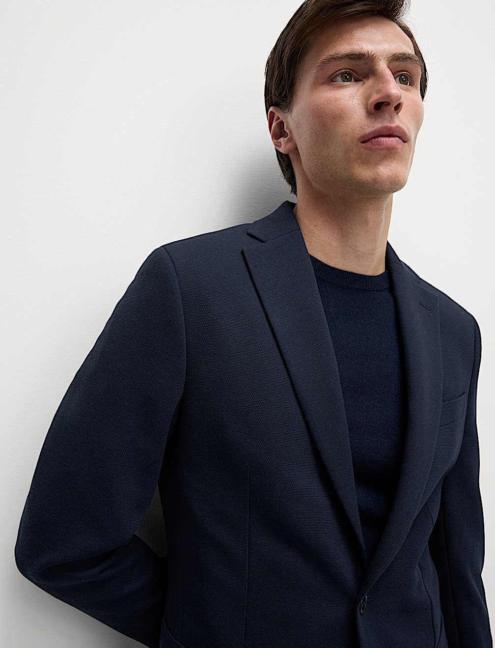 Tailored Fit Jersey Textured Blazer