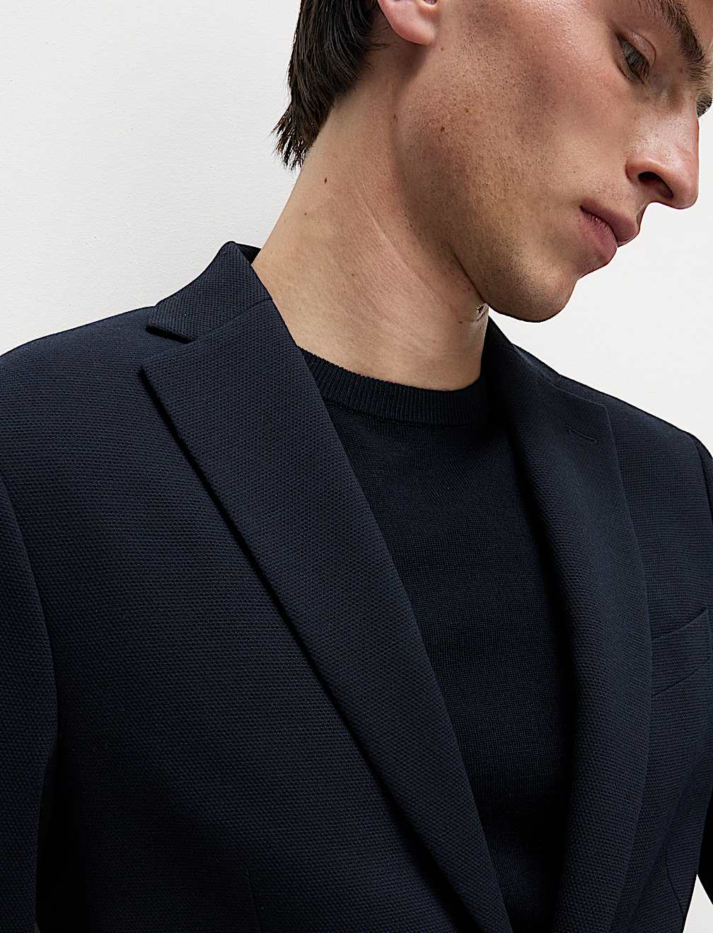 Tailored Fit Jersey Textured Blazer