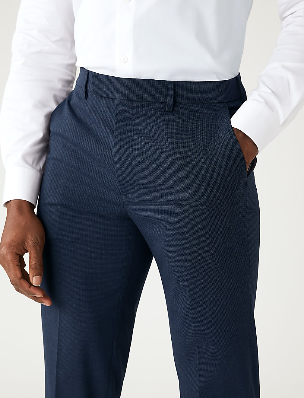 Textured Stretch Trousers