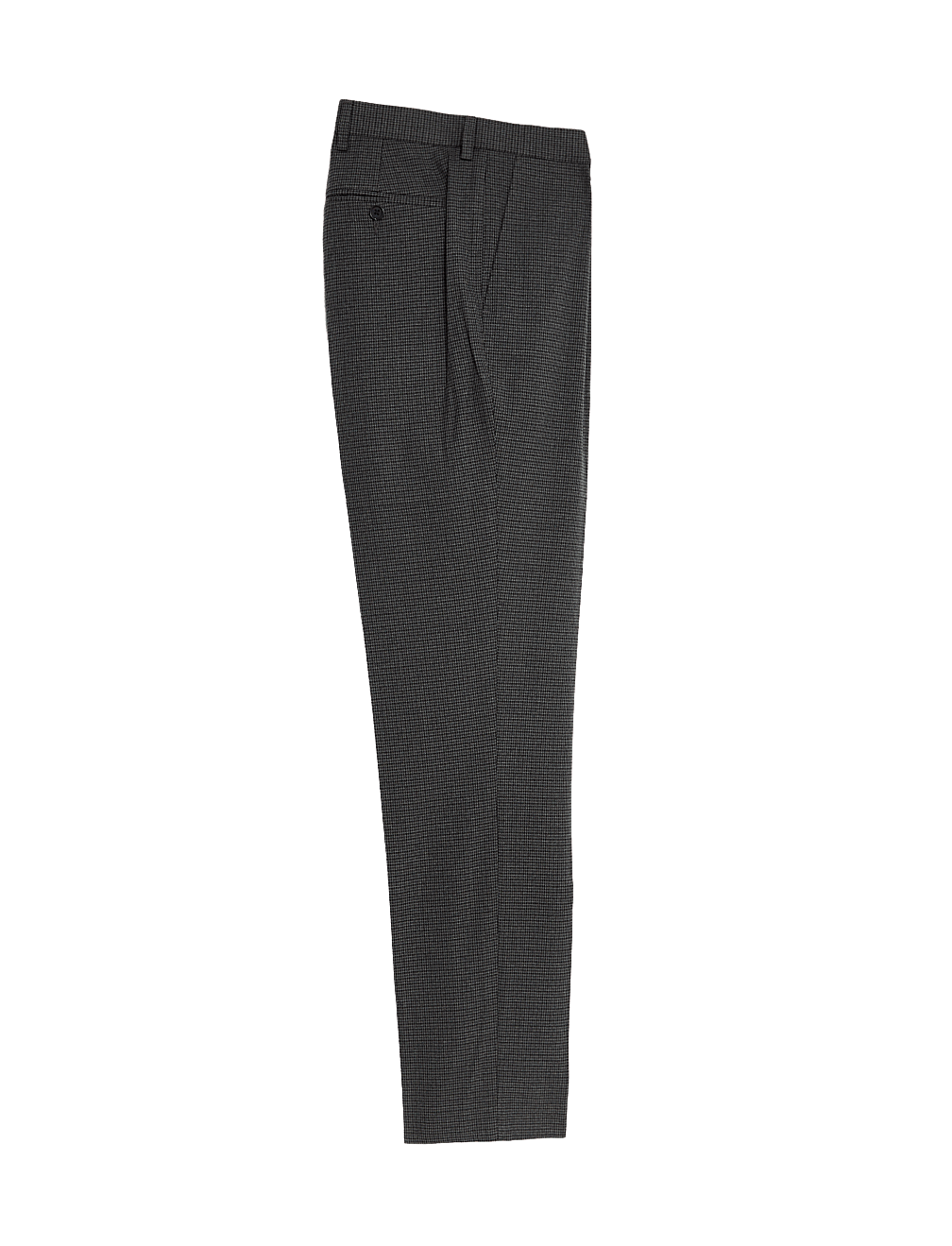 Textured Checked Stretch Trousers