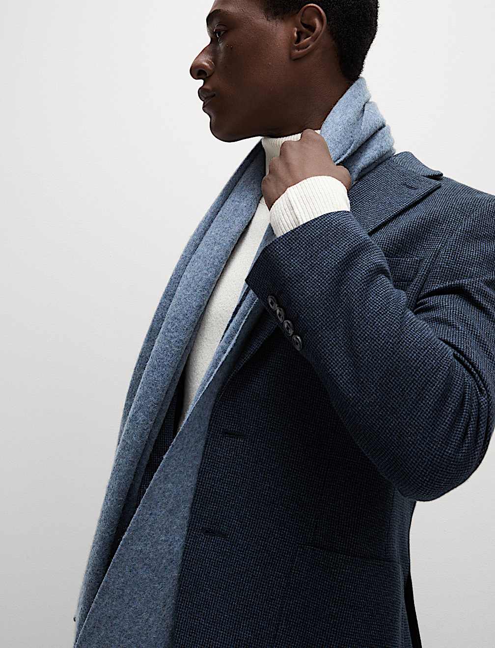 Tailored Fit Cotton Rich Puppytooth Blazer