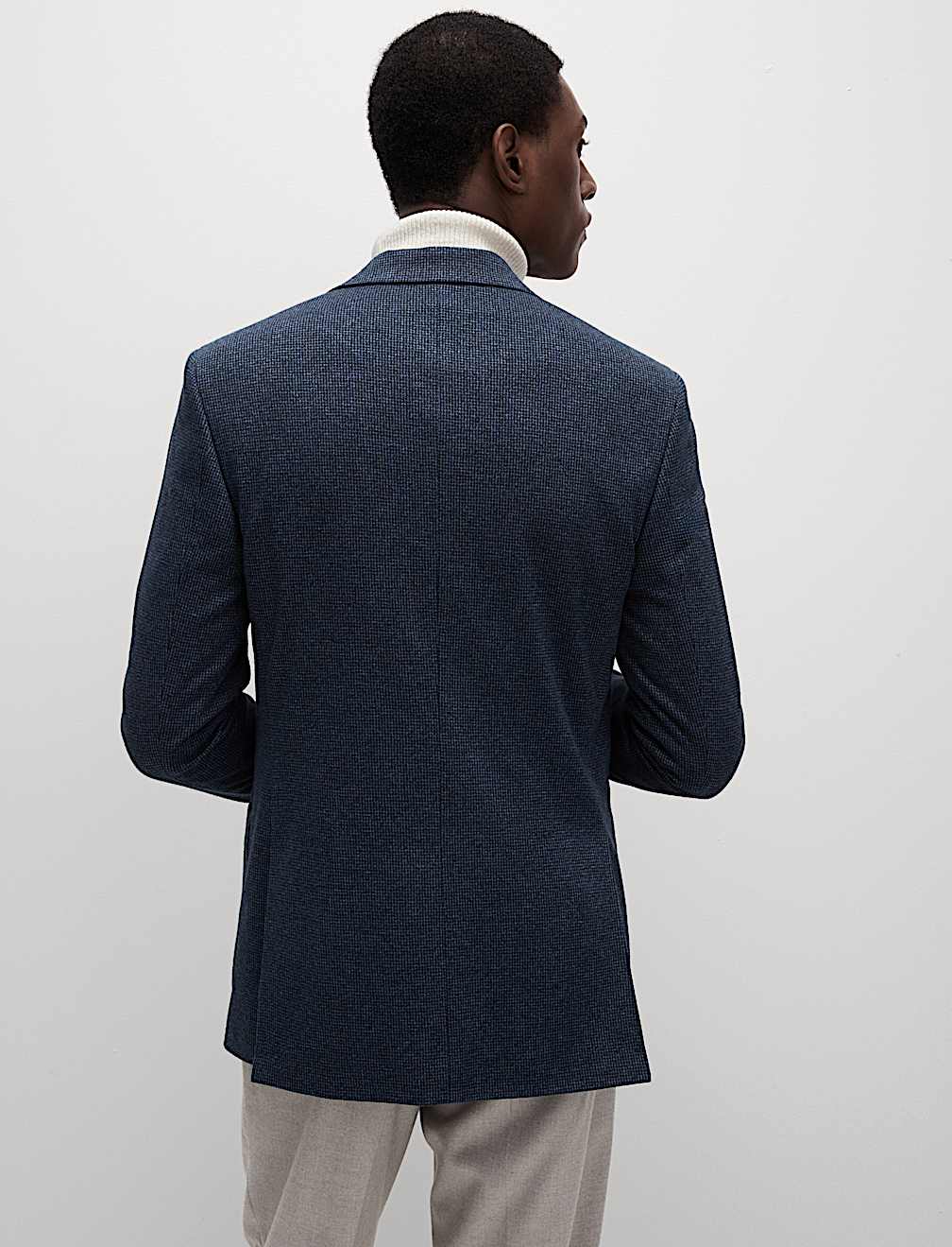 Tailored Fit Cotton Rich Puppytooth Blazer
