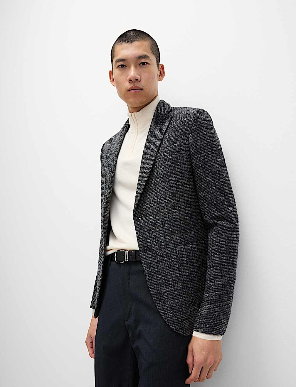 Tailored Fit Wool Blend Blazer with Gilet