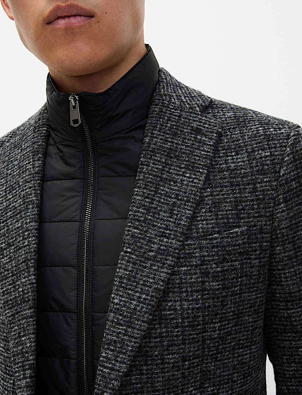 Tailored Fit Wool Blend Blazer with Gilet