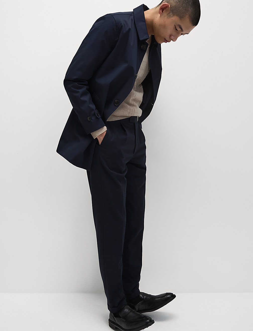 Tailored Fit Warm Handle Twill Trousers