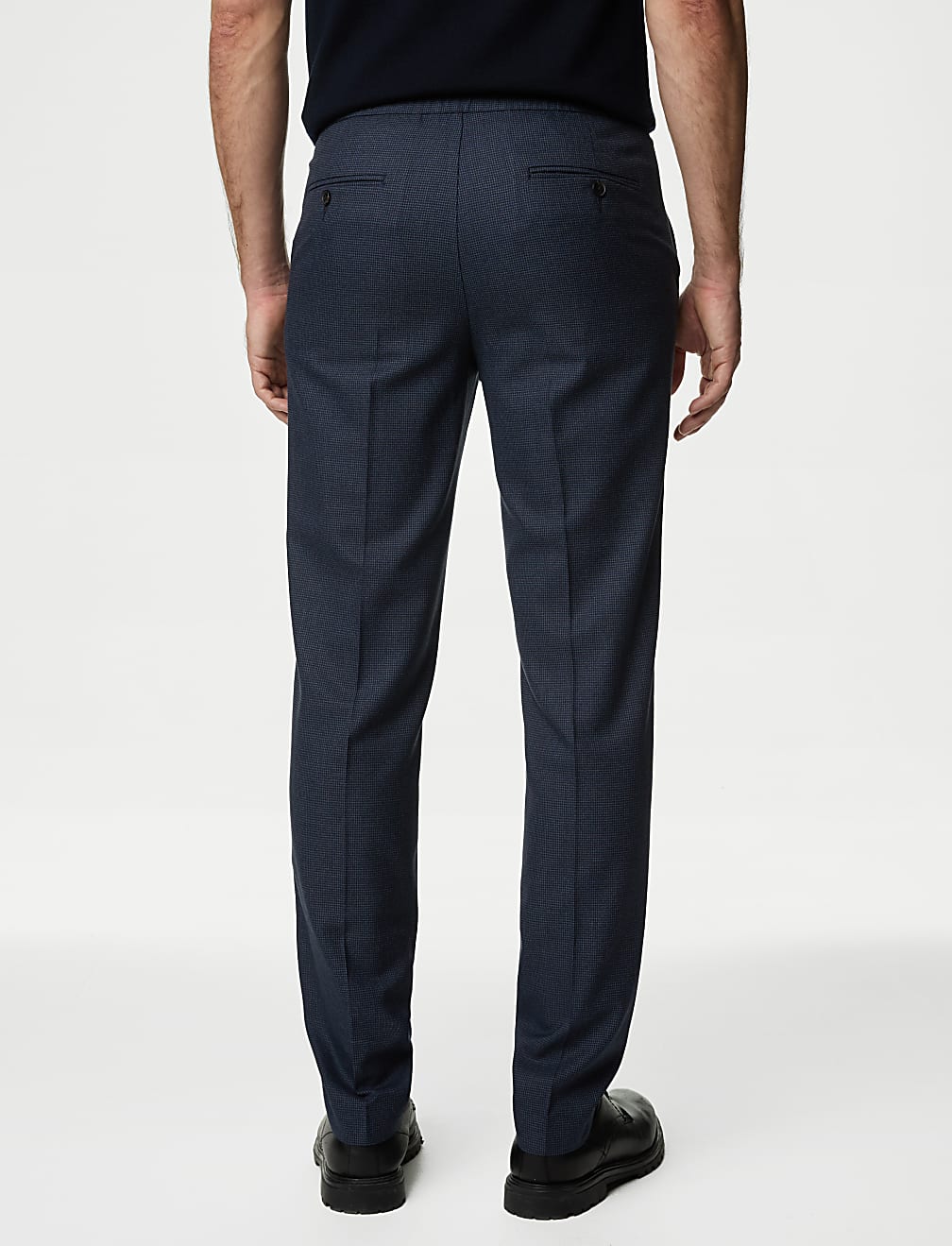Tailored Fit Half-Elasticated Waist Trousers